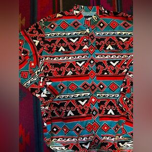 Vintage Bright Colorful Wrangler Button Down